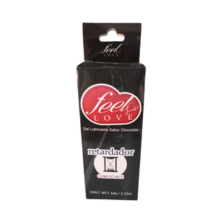 Lubricante Feel Love 60 ml RETARDADOR - Comestible sabor chocolate