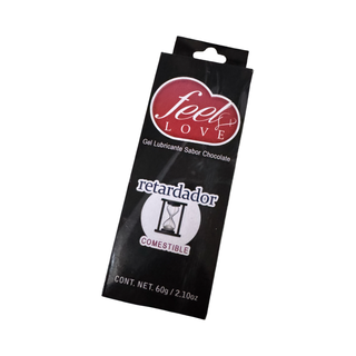 Lubricante Feel Love 60 ml RETARDADOR - Comestible sabor chocolate