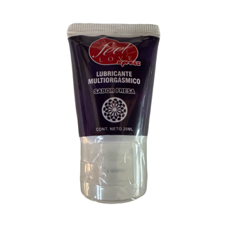 Lubricante MULTIORGASMICO SABOR FRESA - Feel Love 20 ml.