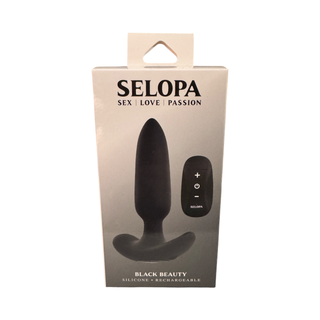 PLUG ANAL Vibrador a control remoto - Selopa Black Beauty