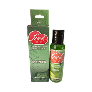 Aceite Térmico para Masajes - Comestible - MENTA