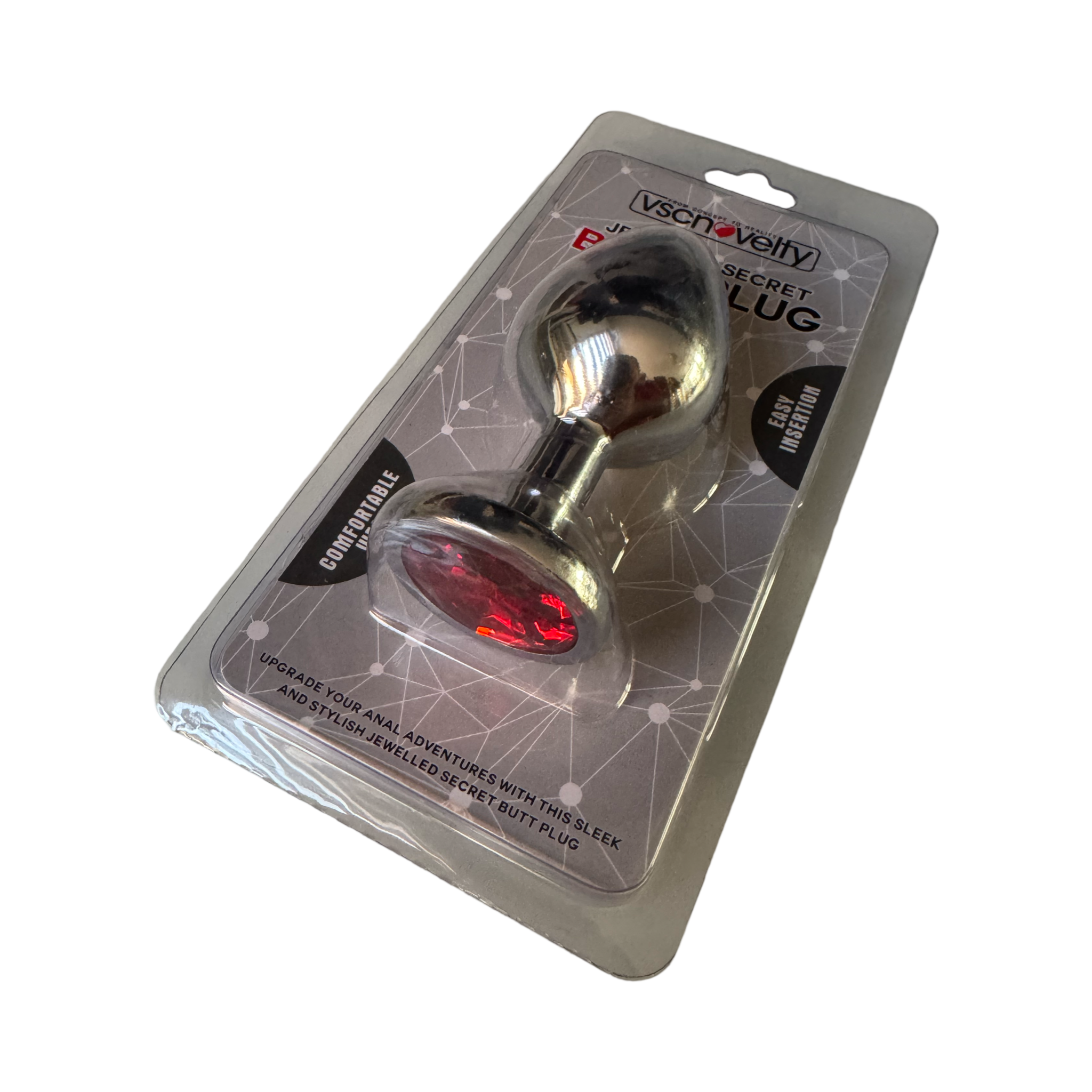 Plug Anal - Butt Plug Silver - MEDIANO PLATA con ROJO. Rodeo 69 Boutique Plug Anal - Butt Plug Silver - MEDIANO PLATA con ROJO. Rodeo 69 Boutique