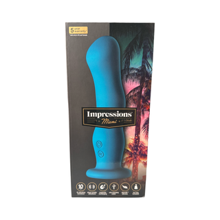 Vibrador Premium IMPRESSIONS MIAMI Recargable - Azul Turquesa.