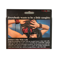 Collar de postura con Esposas y Lujoso Diseño Bondage - Scandal