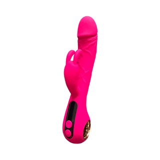 Vibrador & Estimulador de Clítoris con Display LCD  9 velocidades - Rosa Intenso