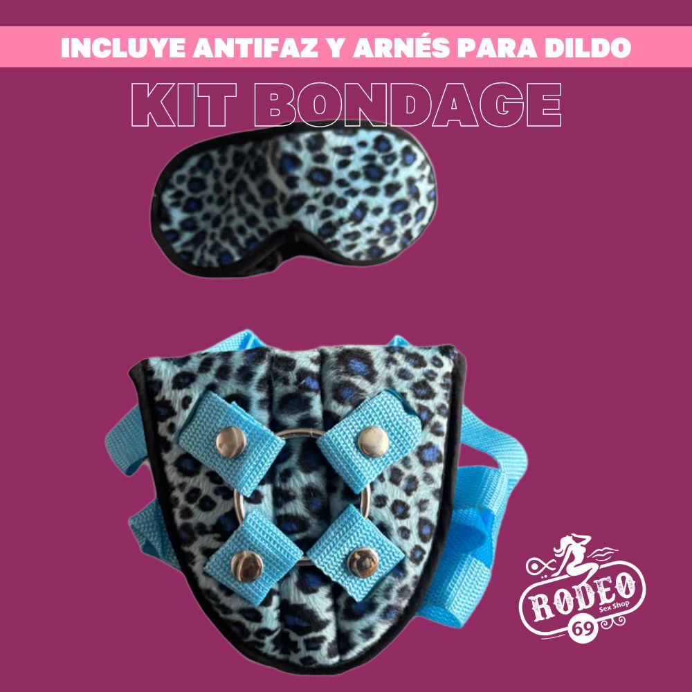 Arnés y Antifaz Sexy Diseño - CALEXTICS - Color Azul