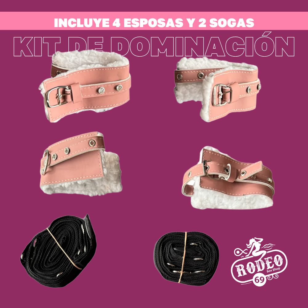 KIT DE DOMINACIÓN - Esposas para Cama