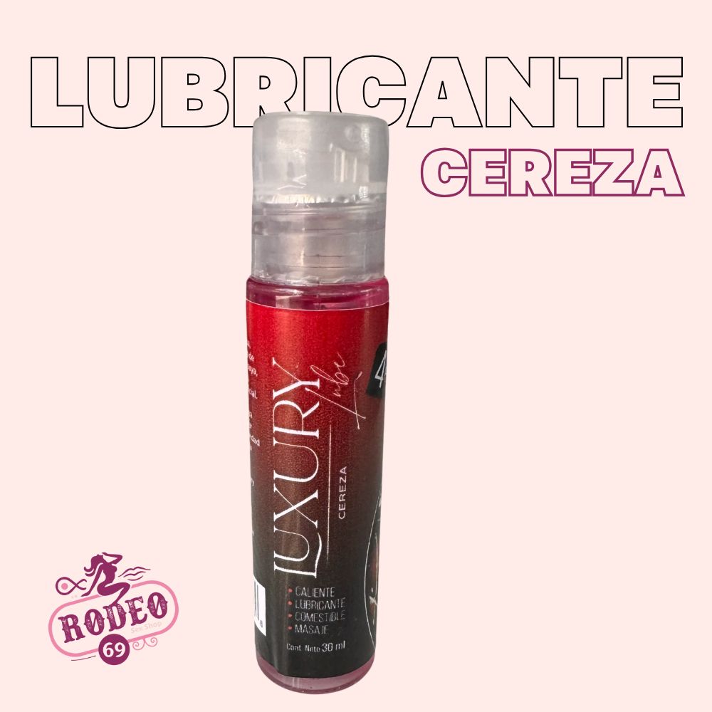 Lubricante 4 EN 1 LUXURY LUBE - 30 ml. CEREZA - Lubricante, Masajes, Comestible, Térmico.